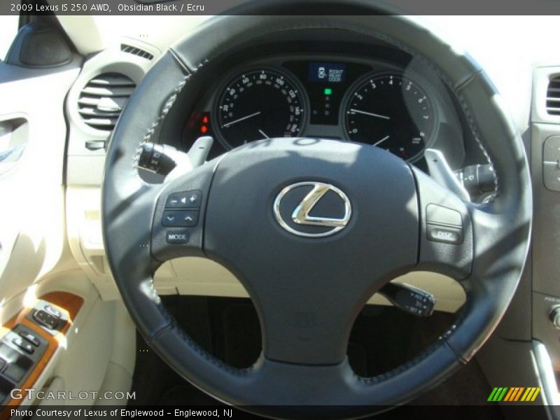 Obsidian Black / Ecru 2009 Lexus IS 250 AWD