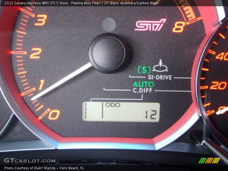 Plasma Blue Pearl / STi Black Alcantara/Carbon Black 2013 Subaru Impreza WRX STi 5 Door