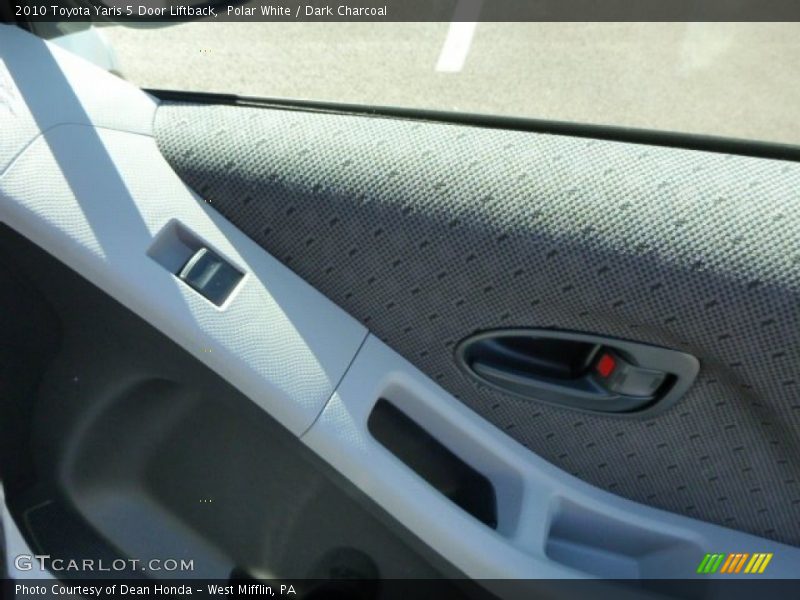 Polar White / Dark Charcoal 2010 Toyota Yaris 5 Door Liftback