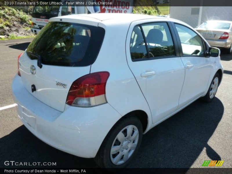 Polar White / Dark Charcoal 2010 Toyota Yaris 5 Door Liftback