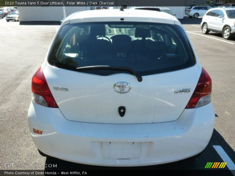 Polar White / Dark Charcoal 2010 Toyota Yaris 5 Door Liftback