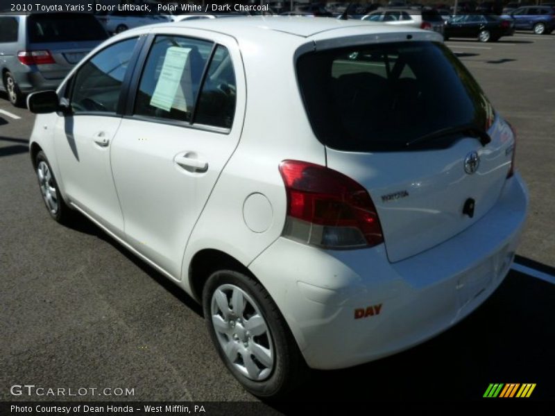 Polar White / Dark Charcoal 2010 Toyota Yaris 5 Door Liftback