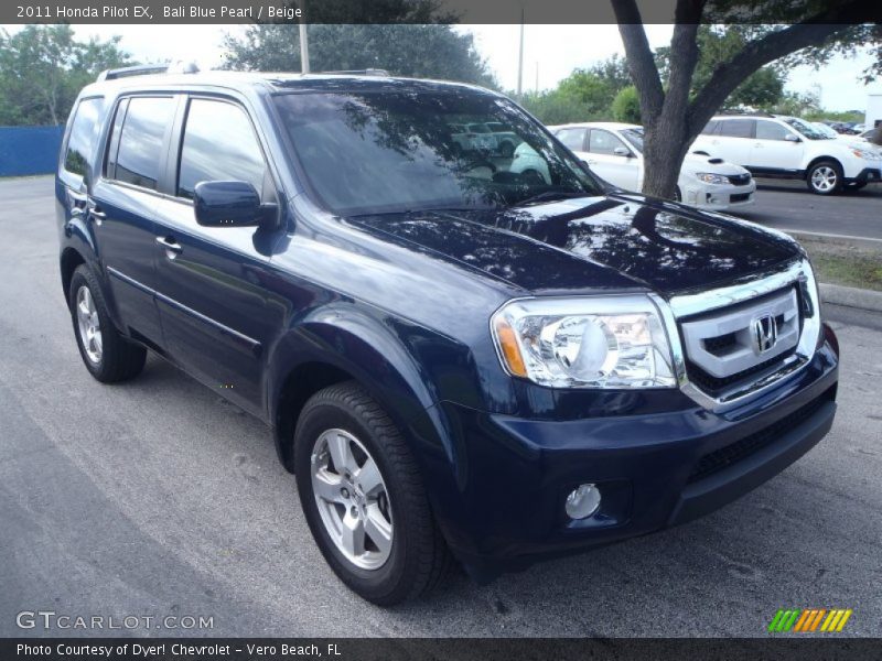 Bali Blue Pearl / Beige 2011 Honda Pilot EX