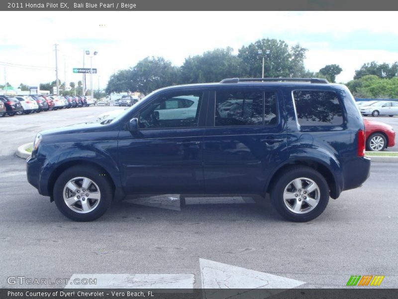 Bali Blue Pearl / Beige 2011 Honda Pilot EX