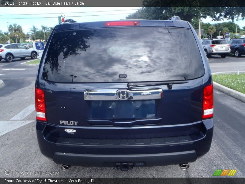 Bali Blue Pearl / Beige 2011 Honda Pilot EX