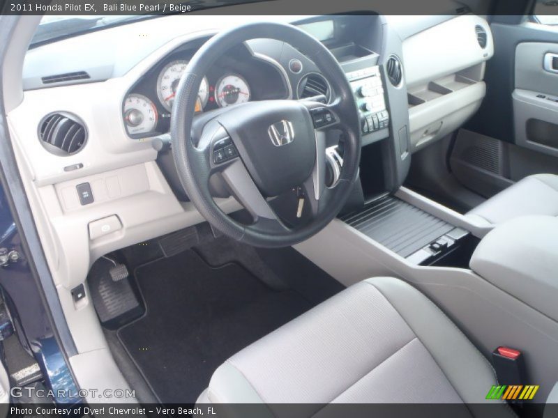 Bali Blue Pearl / Beige 2011 Honda Pilot EX