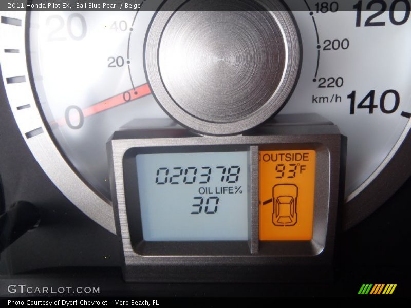 Bali Blue Pearl / Beige 2011 Honda Pilot EX