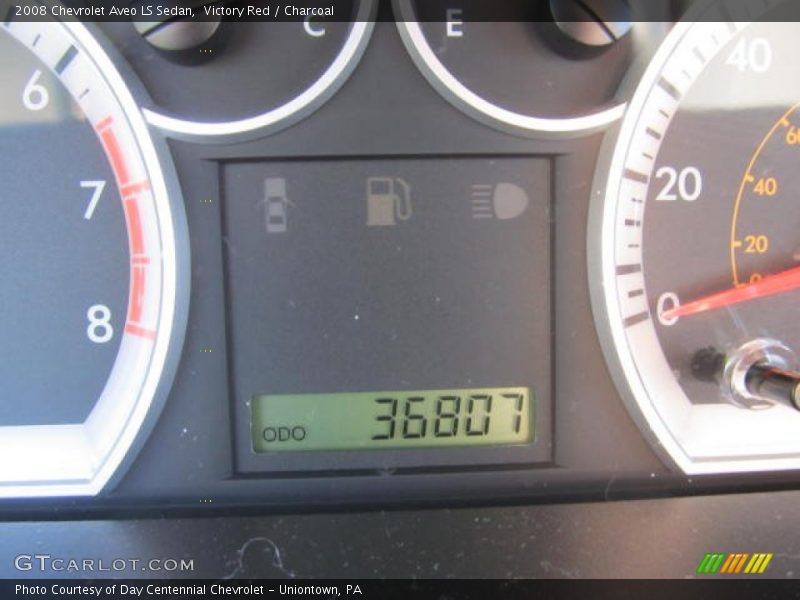 Victory Red / Charcoal 2008 Chevrolet Aveo LS Sedan