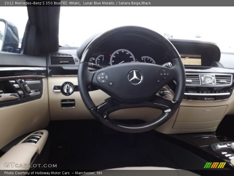 Lunar Blue Metallic / Sahara Beige/Black 2012 Mercedes-Benz S 350 BlueTEC 4Matic