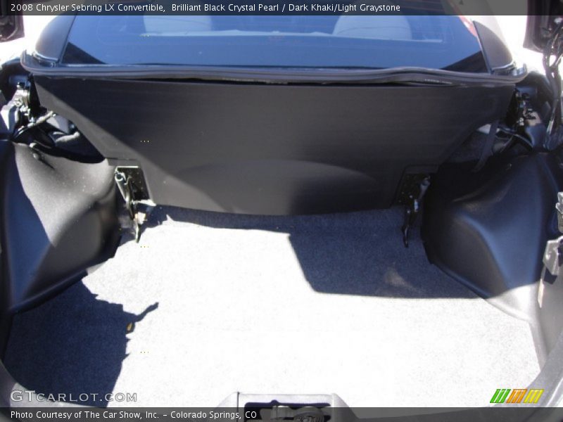 Brilliant Black Crystal Pearl / Dark Khaki/Light Graystone 2008 Chrysler Sebring LX Convertible