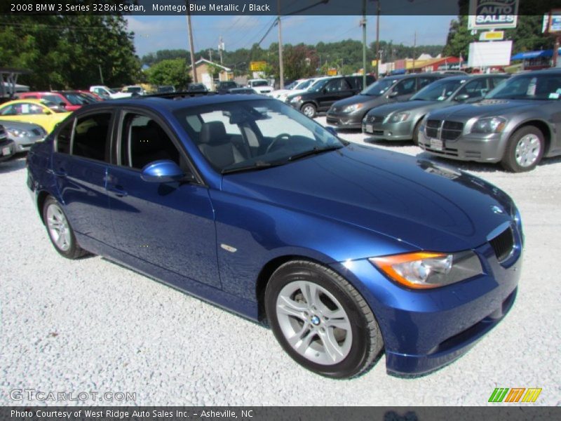 Montego Blue Metallic / Black 2008 BMW 3 Series 328xi Sedan