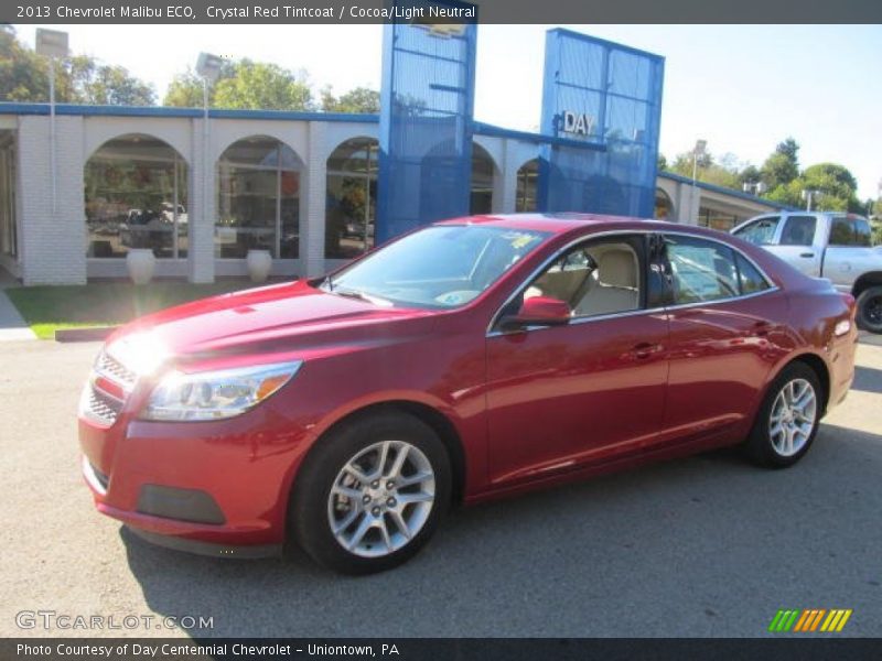 Crystal Red Tintcoat / Cocoa/Light Neutral 2013 Chevrolet Malibu ECO