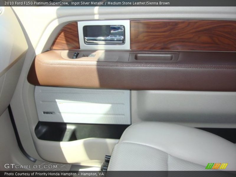 Ingot Silver Metallic / Medium Stone Leather/Sienna Brown 2010 Ford F150 Platinum SuperCrew