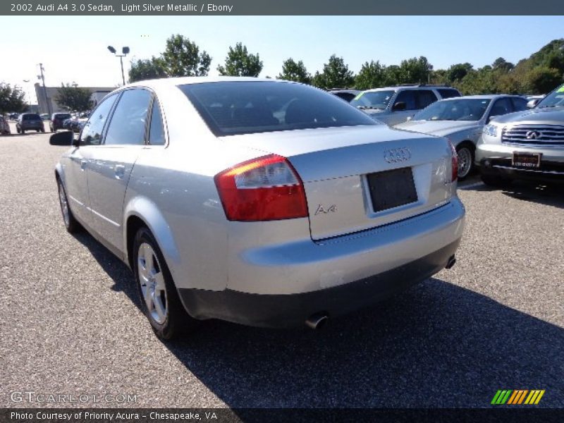 Light Silver Metallic / Ebony 2002 Audi A4 3.0 Sedan