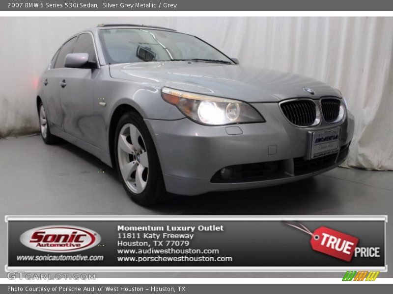 Silver Grey Metallic / Grey 2007 BMW 5 Series 530i Sedan