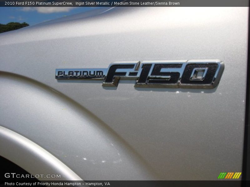 Ingot Silver Metallic / Medium Stone Leather/Sienna Brown 2010 Ford F150 Platinum SuperCrew
