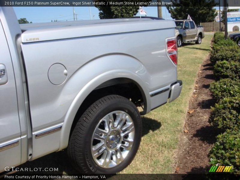 Ingot Silver Metallic / Medium Stone Leather/Sienna Brown 2010 Ford F150 Platinum SuperCrew