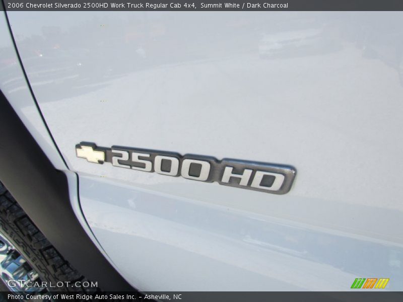 Summit White / Dark Charcoal 2006 Chevrolet Silverado 2500HD Work Truck Regular Cab 4x4