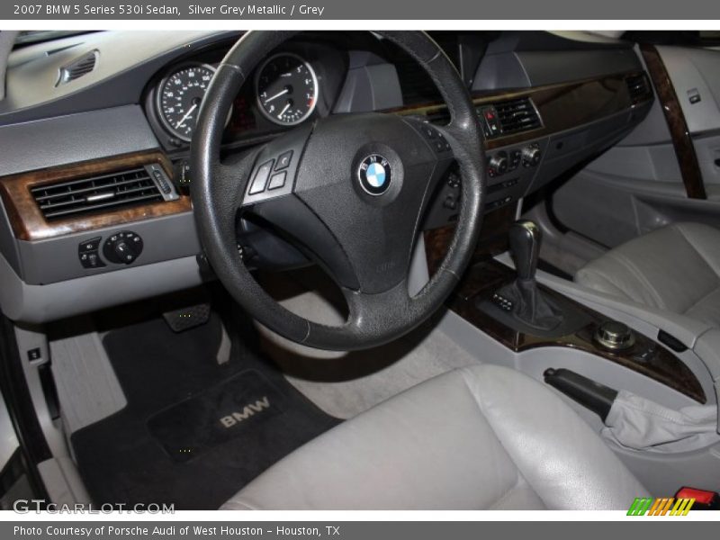 Silver Grey Metallic / Grey 2007 BMW 5 Series 530i Sedan