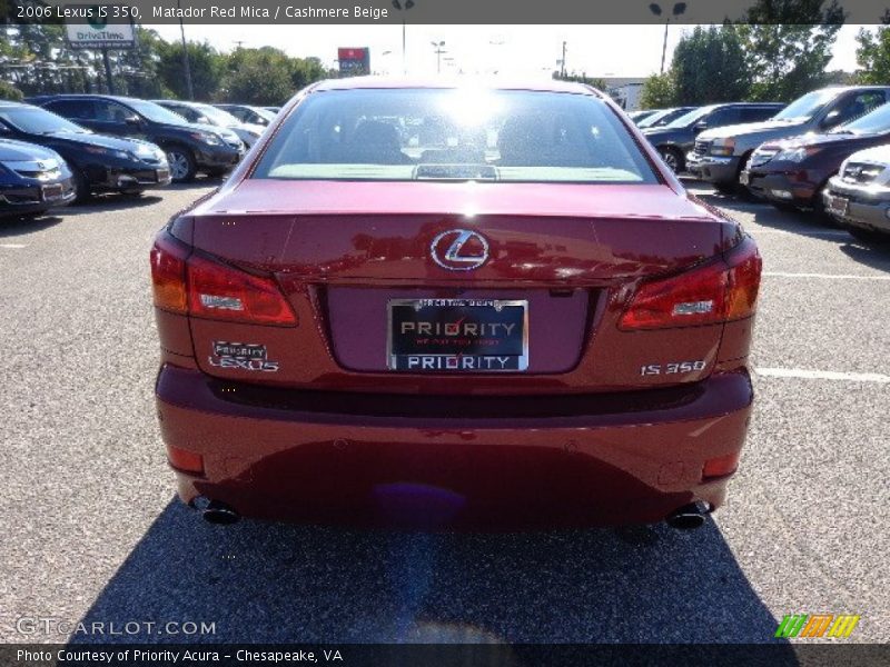 Matador Red Mica / Cashmere Beige 2006 Lexus IS 350
