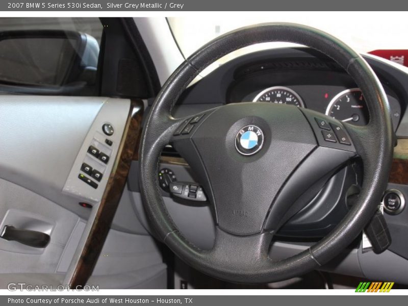 Silver Grey Metallic / Grey 2007 BMW 5 Series 530i Sedan