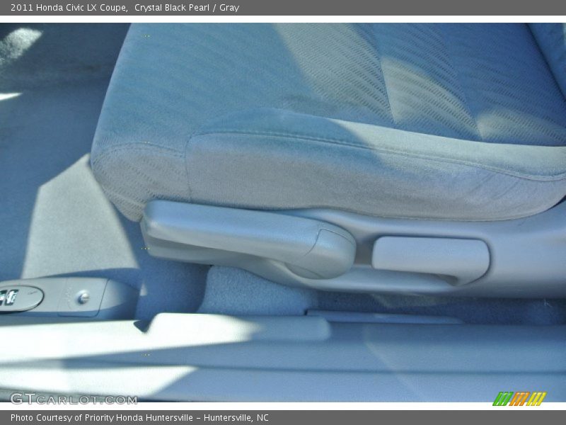 Crystal Black Pearl / Gray 2011 Honda Civic LX Coupe