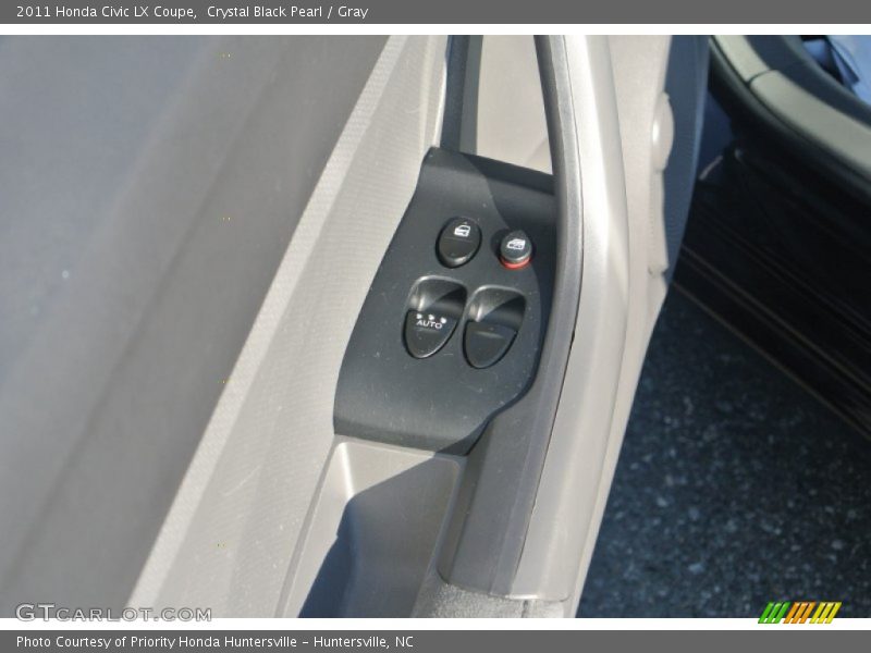 Crystal Black Pearl / Gray 2011 Honda Civic LX Coupe