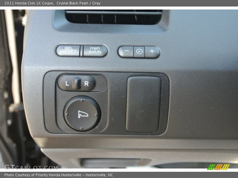 Crystal Black Pearl / Gray 2011 Honda Civic LX Coupe