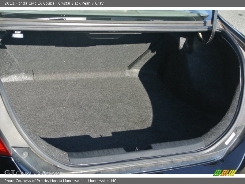 Crystal Black Pearl / Gray 2011 Honda Civic LX Coupe