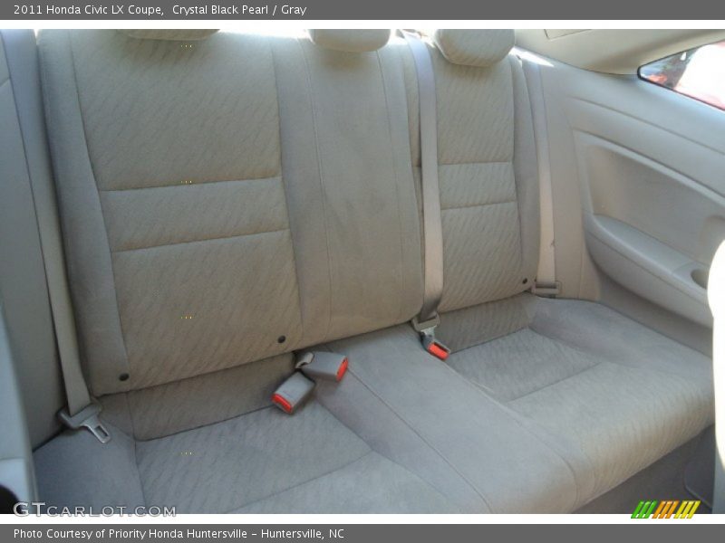 Crystal Black Pearl / Gray 2011 Honda Civic LX Coupe