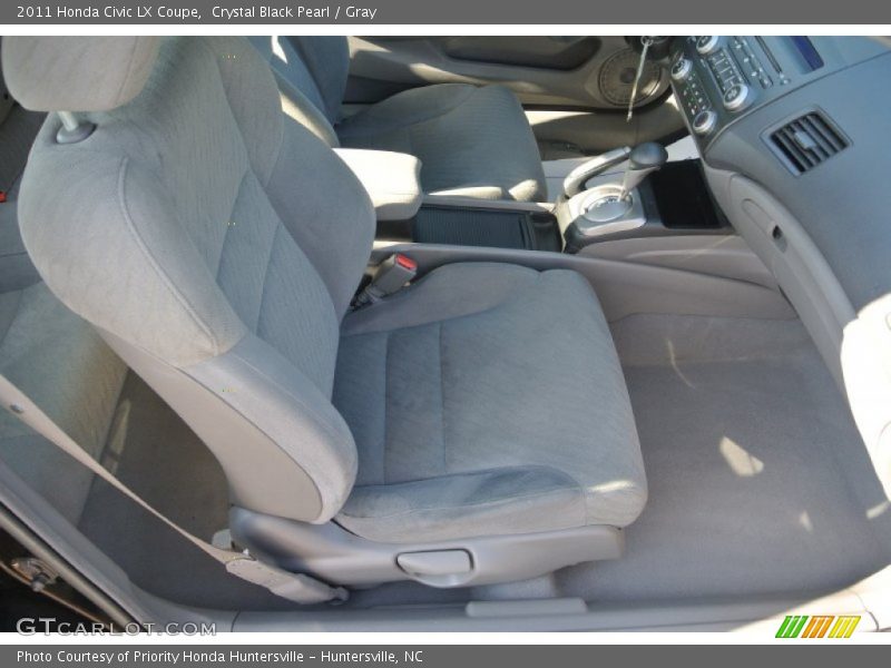 Crystal Black Pearl / Gray 2011 Honda Civic LX Coupe