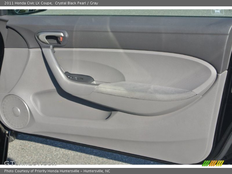 Crystal Black Pearl / Gray 2011 Honda Civic LX Coupe