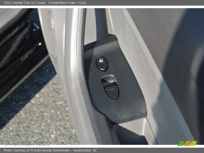 Crystal Black Pearl / Gray 2011 Honda Civic LX Coupe