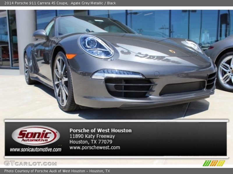 Agate Grey Metallic / Black 2014 Porsche 911 Carrera 4S Coupe