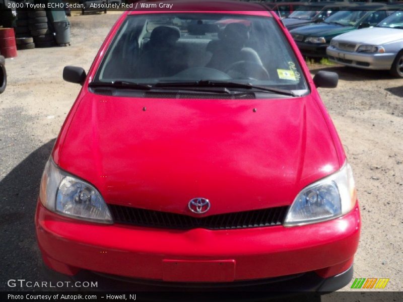 Absolutely Red / Warm Gray 2000 Toyota ECHO Sedan