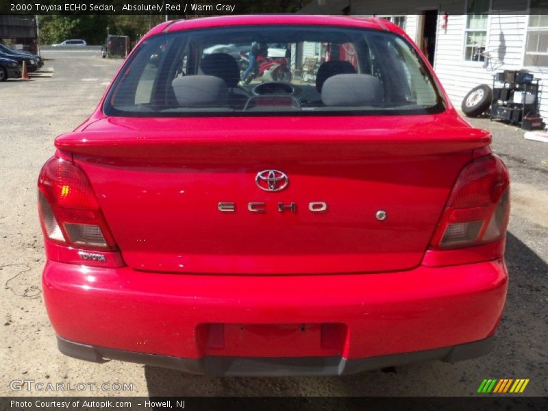 Absolutely Red / Warm Gray 2000 Toyota ECHO Sedan