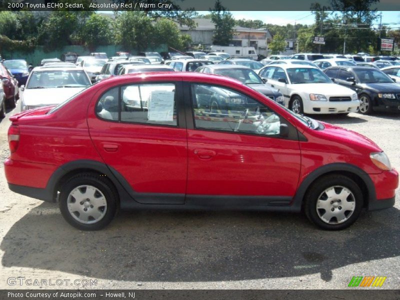 Absolutely Red / Warm Gray 2000 Toyota ECHO Sedan