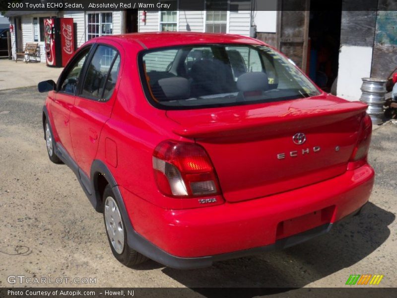 Absolutely Red / Warm Gray 2000 Toyota ECHO Sedan