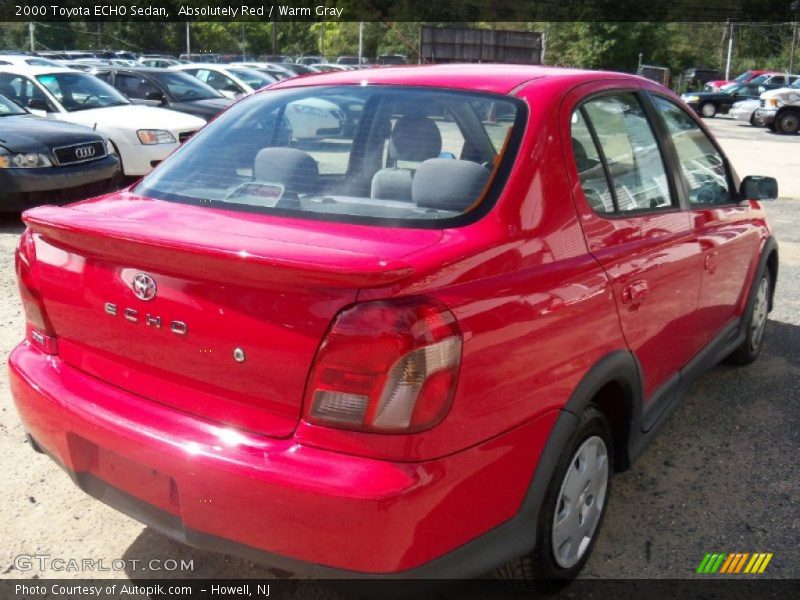 Absolutely Red / Warm Gray 2000 Toyota ECHO Sedan