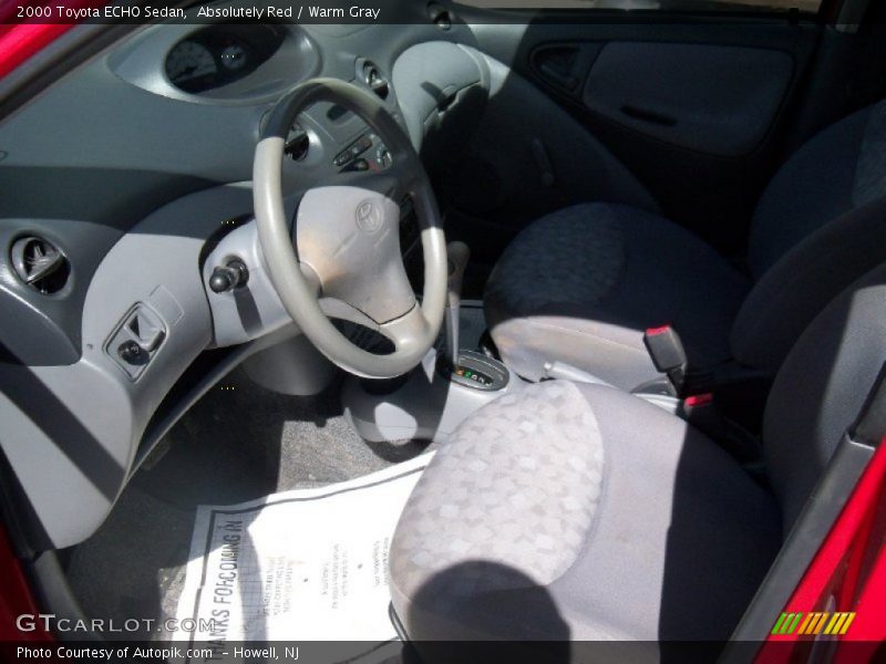 Absolutely Red / Warm Gray 2000 Toyota ECHO Sedan