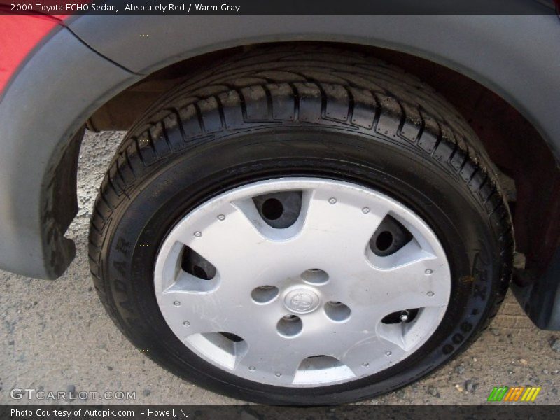Absolutely Red / Warm Gray 2000 Toyota ECHO Sedan