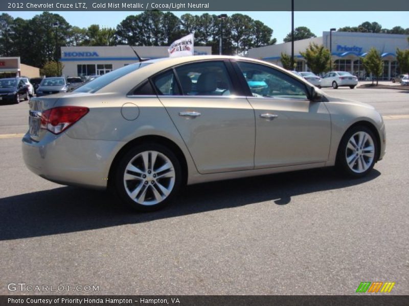 Gold Mist Metallic / Cocoa/Light Neutral 2012 Chevrolet Cruze LTZ