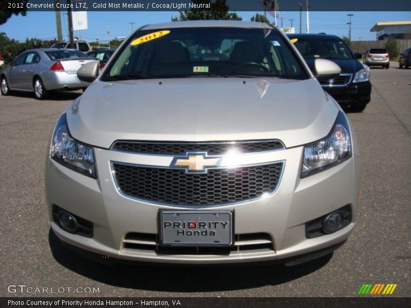 Gold Mist Metallic / Cocoa/Light Neutral 2012 Chevrolet Cruze LTZ