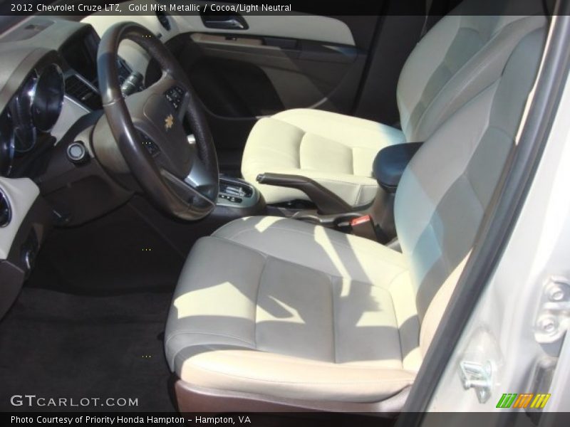 Gold Mist Metallic / Cocoa/Light Neutral 2012 Chevrolet Cruze LTZ