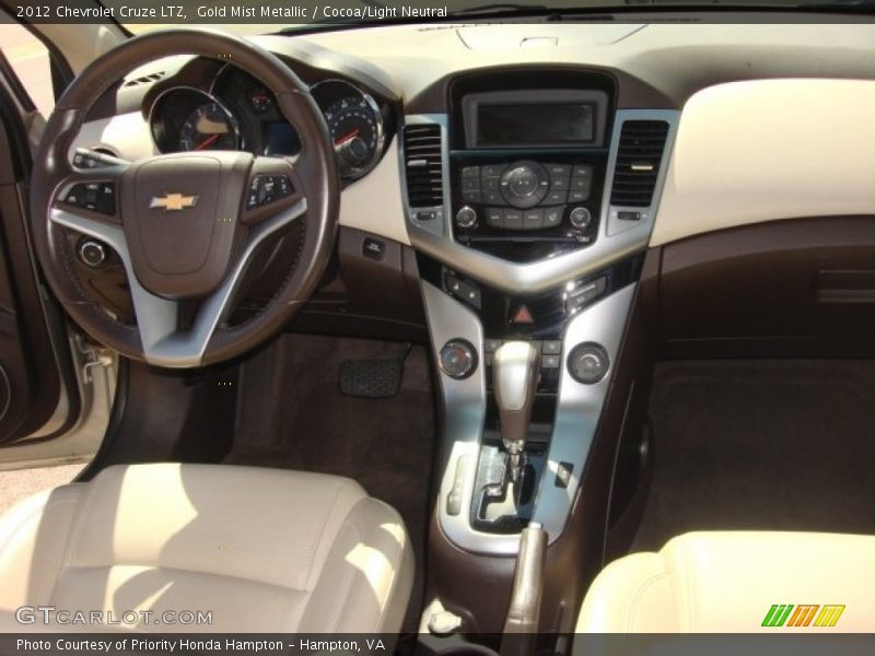 Gold Mist Metallic / Cocoa/Light Neutral 2012 Chevrolet Cruze LTZ