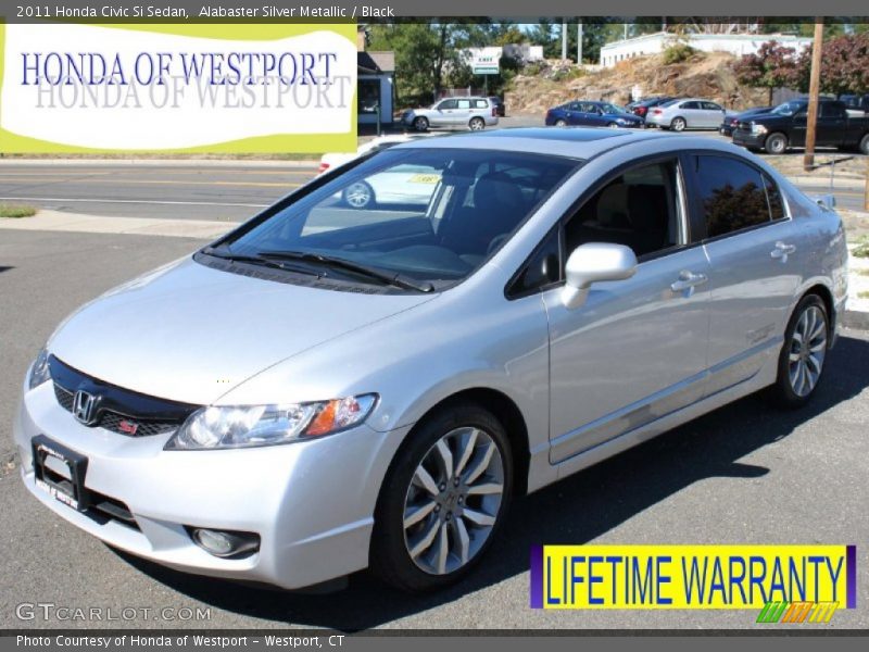 Alabaster Silver Metallic / Black 2011 Honda Civic Si Sedan