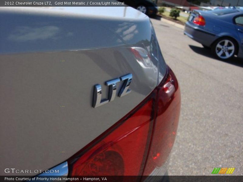 Gold Mist Metallic / Cocoa/Light Neutral 2012 Chevrolet Cruze LTZ