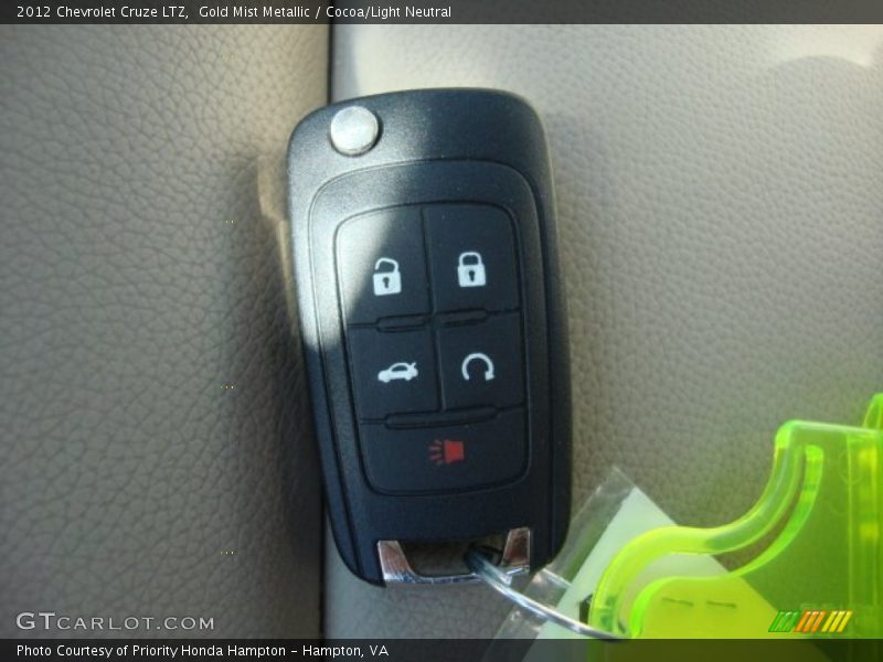 Gold Mist Metallic / Cocoa/Light Neutral 2012 Chevrolet Cruze LTZ