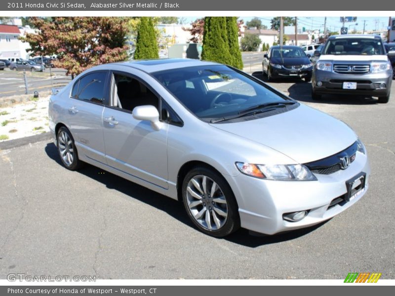 Alabaster Silver Metallic / Black 2011 Honda Civic Si Sedan
