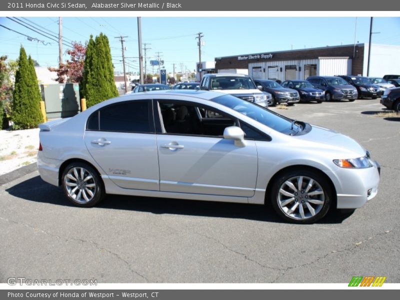 Alabaster Silver Metallic / Black 2011 Honda Civic Si Sedan